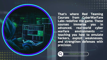 Hands-On Red Teaming Courses to Build Cyber Warfare Expertise