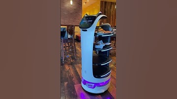 Robot delivering food at bowling alley