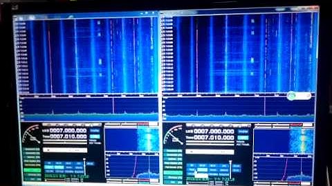 S9 C and SDR IQ compared with machine with antenna receiving CW 12 seconds for S9 C 12 seconds befor