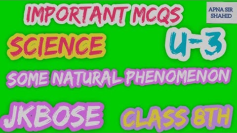Mcqs some natural phenomenon science ||  Mcqs chapter 17 Science class 8th