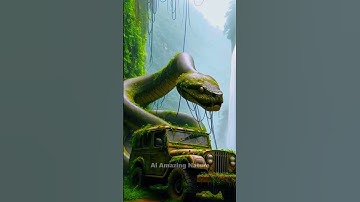 Nature Exploration | Travel Discovered | Python vs Abandoned Jeep #shorts #trending #ai
