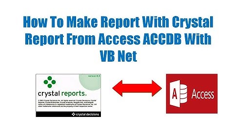 How To Make Report With Crystal Report From Access ACCDB  With VB Net