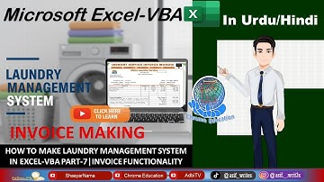 How to make Laundry Management System in Excel-VBA|Part-7|How to make Invoice fully Functional