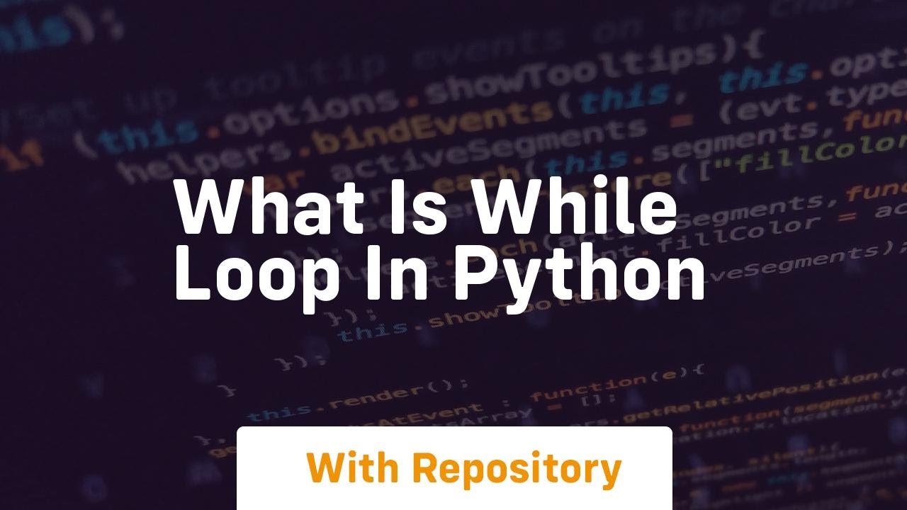 what is while loop in python - YouTube