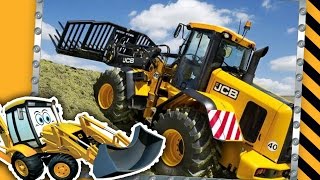 JCB Diggers On The Farm | Tractors, Diggers, Dump Trucks for Children