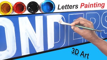 Painting Wonders 3D Letters Sign Writing Color Shading - key of arts