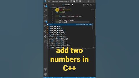 add two numbers in C++ || addition program in C++