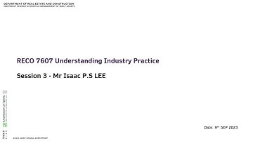 HKU MSc DMBA 2023 - RECO7607 | 9 September 2023 | Session 3 - Isaac LEE