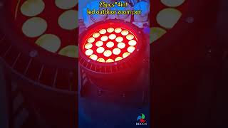 IP65 25pcs*4in1 Led Zoom Par Light 3 Rings Individual Control