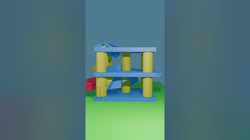 Giant Domino Chain Destroys a Building