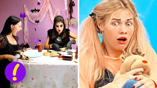CREEPY MOM ADDAMS VS BORING MOM || 24 HOURS WITH THE DEVIL 😈 @BlimeyShow