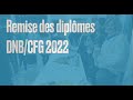Ref:qLkhcdOMzjE Remise des diplo mes 2022 pour le dnb et cfg au collge les hauts du saffimbec