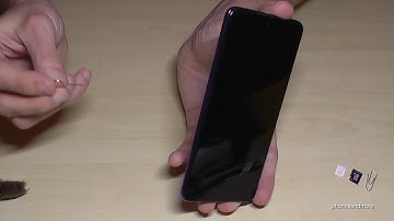 Xiaomi Poco X3: How to insert the microSD card. Installation of the micro SD