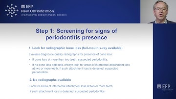 Staging & grading a periodontitis case - step 1: screening for signs of periodontitis