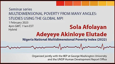 Nigeria National Multidimensional Poverty Index (2022)