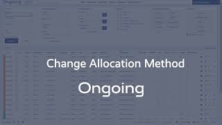 Change allocation method in Ongoing WMS