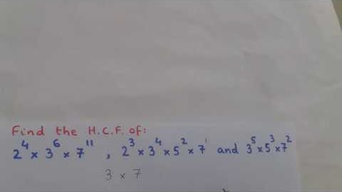 Video 33: Finding HCF of Exponential Expressions