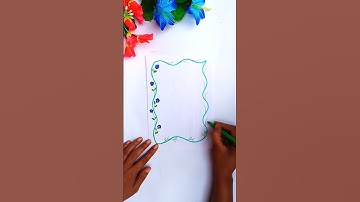 #easy #flowers #border #design #shorts #designandcraft #trending #art #drawing #howto #project #draw