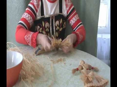 Плетение куклы из мочала