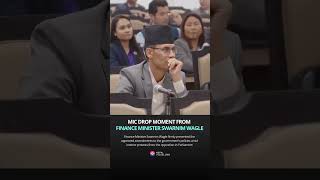 🗣️ Absolute cinema in the parliament as Finance Minister Swarnim Wagle firmly presented the