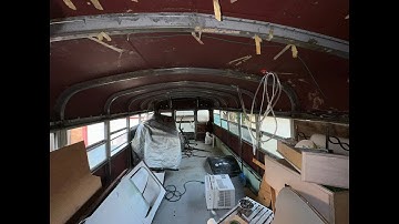 Skoolie Demo part 3.  Floors and back wall.