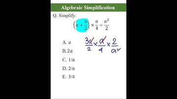 Algebraic Simplification #shorts #maths #algebra #fraction #simplify #mathpractice