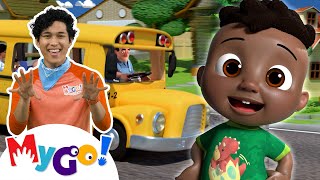 Wheels on the Bus | CoComelon Nursery Rhymes \& Kids Songs | MyGo! Sign Language For Kids