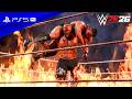 WWE 2K26 - Brock Lesnar vs. Gunther - INFERNO Match at SummerSlam | PS5™ Pro [4K60]
