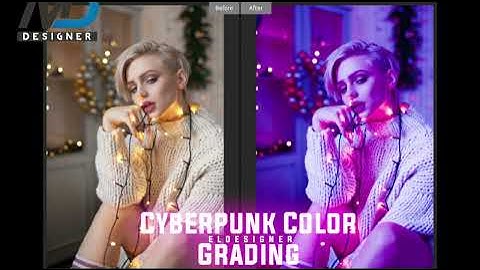 Cyberpunk Color Grading   Photoshop Cc  Tutorial Easy