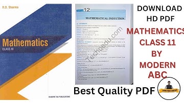 Maths by R. D. Sharma Class 11th With PDF Chapter 12 Mathematical Induction
