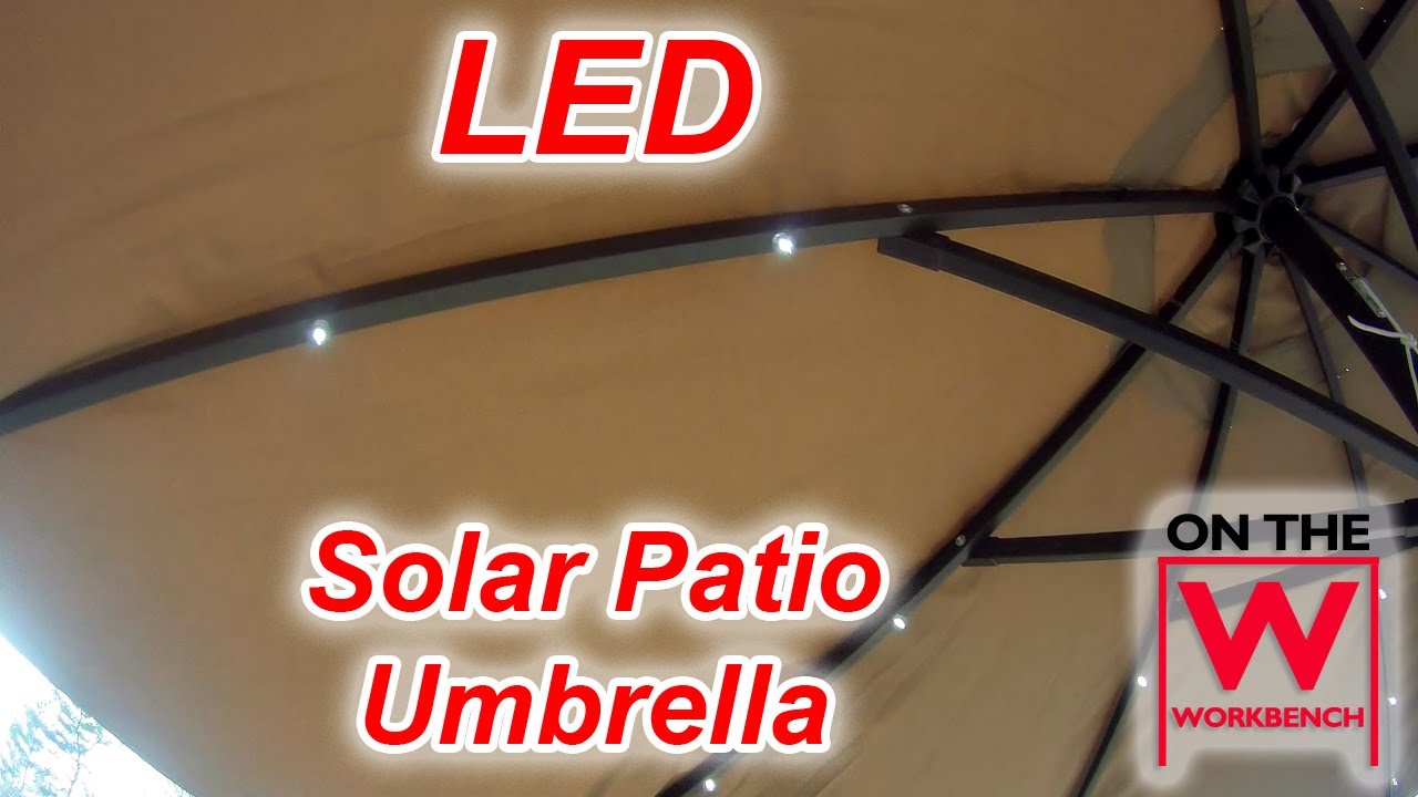 LED Solar Umbrella - YouTube