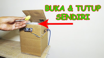 Kardus bekas jangan dibuang!! Cara Membuat Tempat Sampah Otomatis dari (KARDUS)