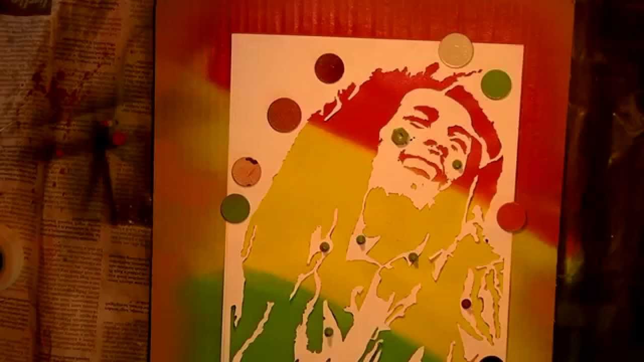 Bob Marley Stencil Graffiti (time lapse)