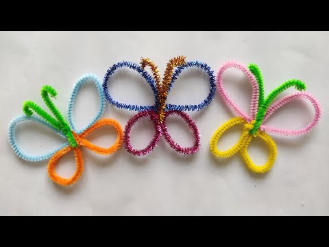 how to make butterfly with pipe cleaner butterfly DIY easy step by step
