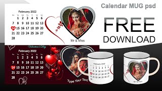 💕Calendar Type MUG Psd FREE Download For Sublimation By Somnath Photography screenshot 5