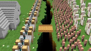 NOOB vs PRO SAVE Villagers form Zombie Apocalypse | Giant Pillager WALL vs Villagers and Golems Army