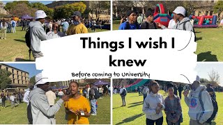 Things I wish I knew before Varsity ( wits Students)