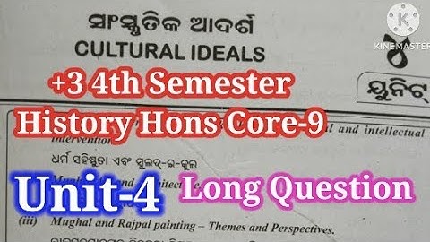 +3 4th Semester History Hons Core-9 | Unit-4 | Long Question with Answer | #laxmipriyapandaedu