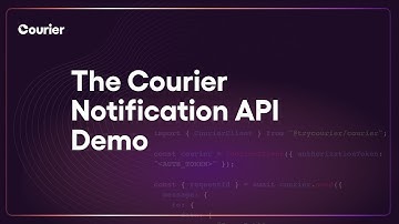 The Courier Notification API Demo