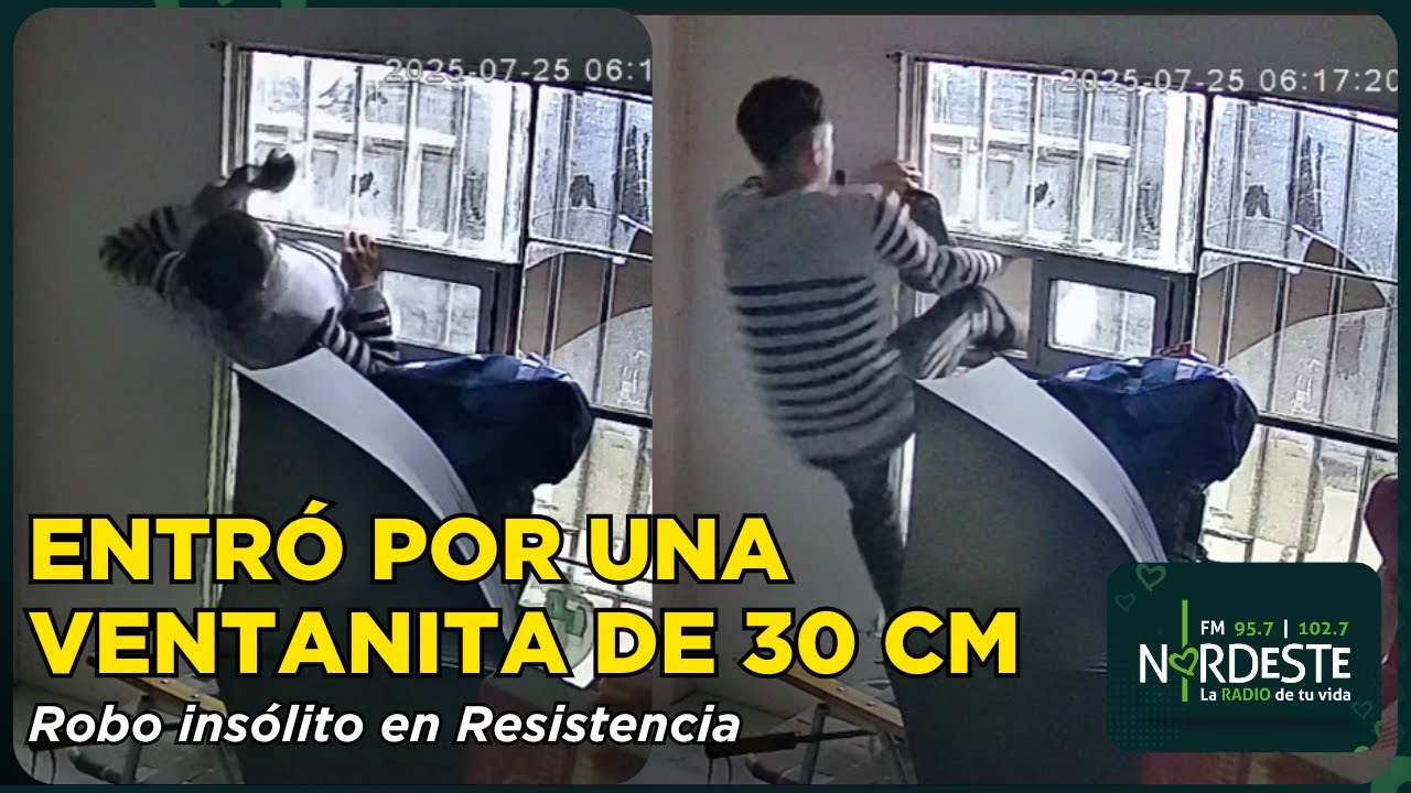 Insólito robo en Resistencia: entró por una ventanita de 30 cm y se llevó una mochila