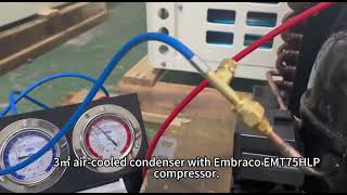 Embraco EMT75HLP Condensing Unit｜3㎡ Air‑cooled Condenser for Small Cold Storage