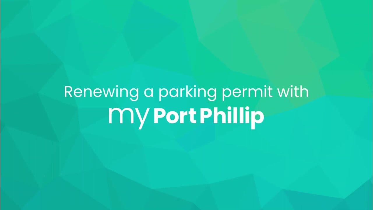 Renewing a parking permit using My Port Phillip YouTube