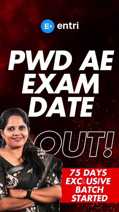 PWD AE Exam Date Out ‼️‼️#pwd #pwdae#civil