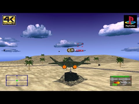 Agile Warrior F-111X - Gameplay PSX / PS1 / PGXP / Widescreen 4k 2160p (DuckStation)
