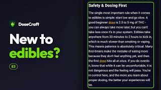 Information New to edibles Start here | DoseCraft Beginner's Guide News