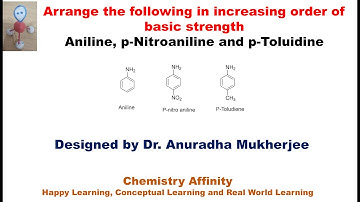 Comparison of Basic Strength: Aniline, P- nitroaniline and P-toludiene | Amine | Organic