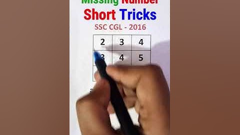 Q.301 Missing Number Reasoning Short Tricks #ssccgl #ssc #sscchsl