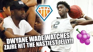 Dwyane Wade Watches Zaire HIT A NASTY JELLY, DROP 26 \& CATCH A DUB!! | VARSITY BASKETBALL DEBUT