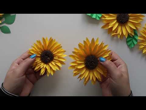 Video: How To Make A Paper Sunflower