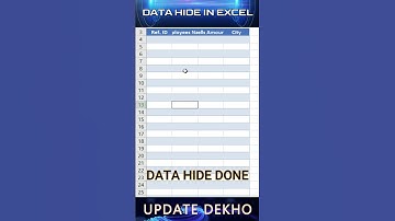 How to Hide Data in Excel | Excel interview question #excel #shorts #exceltipshindi